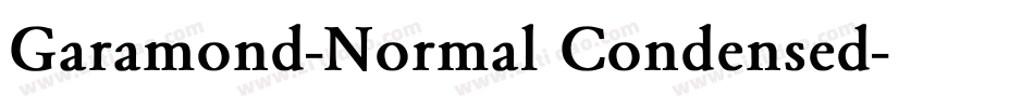 Garamond-Normal Condensed字体转换